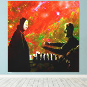 Toile Jouer aux échecs avec la mort (Insitu (Plancher de Bois))