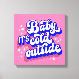 Toile Jouer bébé, c’est froid en hiver