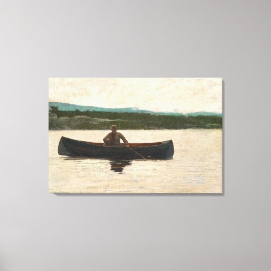 Toile Jouer un poisson (1875) par Winslow Homer (Recto)