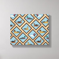 Jouets vintages de canard encadrés en forme de dia