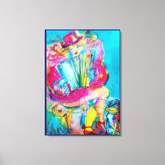 TOILE JOUEUR D'ACCORDÉON DANS LA NUIT (Recto)