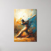 Toile Joueur de baseball Abstrait - Art sportif dynamiqu (Recto)