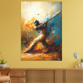 Toile Joueur de baseball Abstrait - Art sportif dynamiqu (Insitu(Salon))