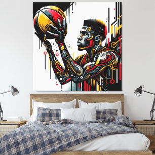 Toile Joueur de basket