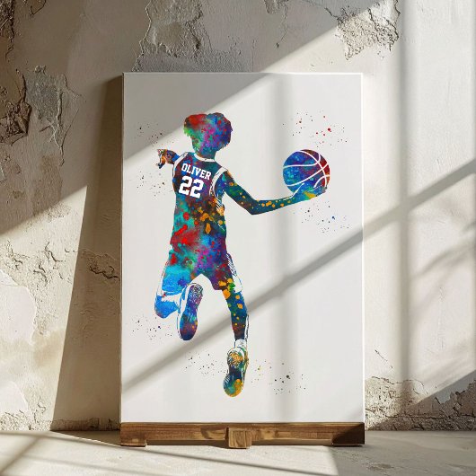 Toile Joueur de basketball