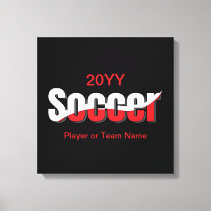 Toile Joueur de Football Abstrait Swish - Art de Mot