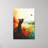 Toile Joueur de golf Abstrait (Recto)