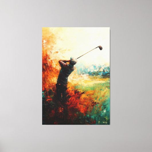Toile Joueur de golf Abstrait (Recto)