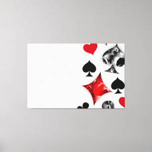 Toile Joueur de poker Joueur de cartes de jouer costumes