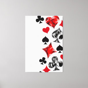 Toile Joueur de poker Joueur de cartes de jouer costumes