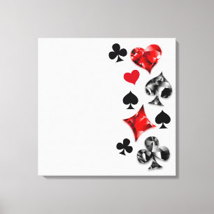 Toile Joueur de poker Joueur de cartes de jouer costumes
