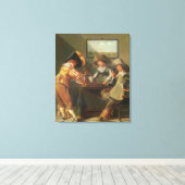Toile Joueurs de jacquet, 17ème siècle (Insitu (Plancher de Bois))