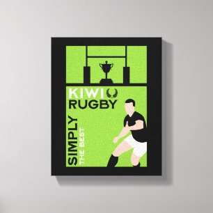 Toile Joueurs de rugby Kiwi NZ Art
