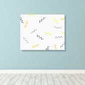 Toile Joueuse, colorée, tendance, moderne zigzags memphi (Insitu (Plancher de Bois))