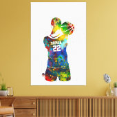 Toile Joueuse de basket-ball féminine (Insitu(Salon))
