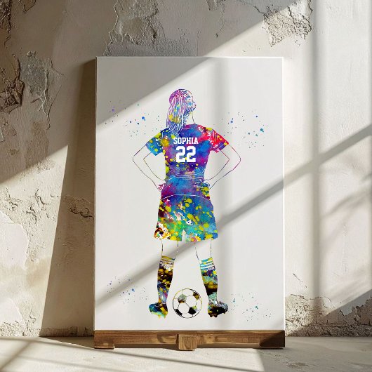 Toile Joueuse de football