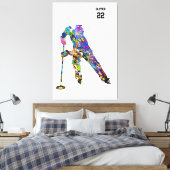 Toile Joueuse de ringette (Insitu(Chambre))