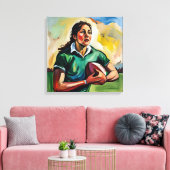 Toile Joueuse de rugby Wrappé (Insitu(Salon))