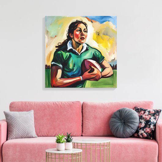 Toile Joueuse de rugby Wrappé (Insitu(Salon))