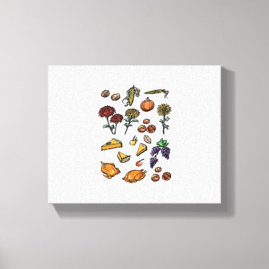 Toile Jour d'Action de grâce attributs automne Classic T (Recto)