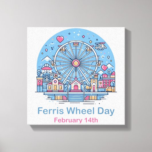 Toile Jour de la grande roue le 14 février (Recto)