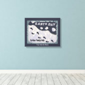 Toile Jour des terres - Empreintes carbone (Insitu (Plancher de Bois))