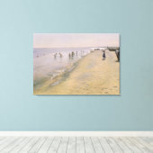 Toile Jour d'été à la plage sud de Skagen, 1884 (Insitu (Plancher de Bois))