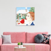 Toile Jour d'hiver tiré à la main, chalet anglais (Insitu(Salon))