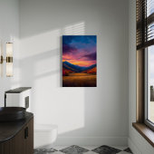 Toile Jour du Jeu - Autumn Mountain Sunset Landscap