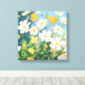 Toile Jour ensoleillé avec jonquilles (Insitu (Plancher de Bois))