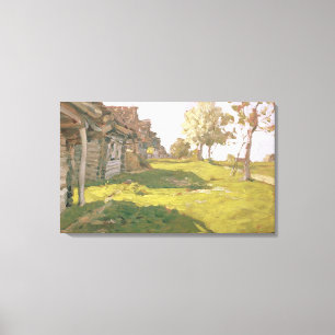 Toile Jour ensoleillé. Un petit village, 1898