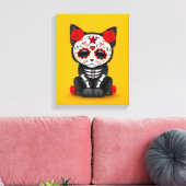 Toile Jour rouge mignon du chat Kitten Mort, jaune (Insitu(Salon))