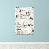 Toile Journal vintage (Insitu (Plancher de Bois))