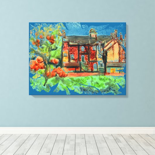 Toile Journée chaude d'automne au Pays de Galles sur toi (Insitu (Plancher de Bois))