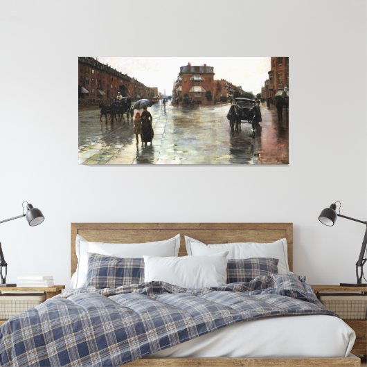 Toile Journée Childe Hassam Rainy, Boston (Insitu(Chambre))