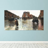 Toile Journée Childe Hassam Rainy, Boston (Insitu (Plancher de Bois))