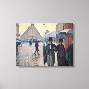 Toile Journée de la Pluie de Paris par Gustave Caillebot