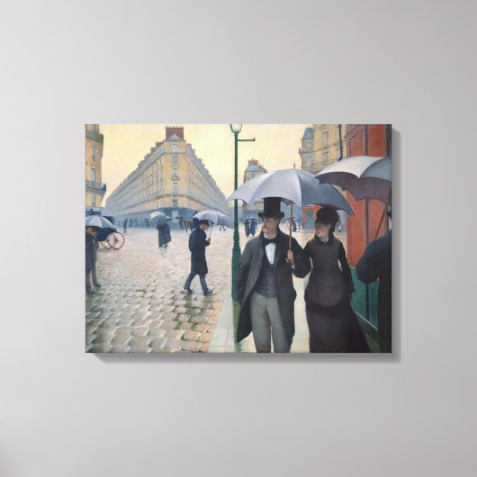 Toile Journée de la Pluie de Paris par Gustave Caillebot (Recto)