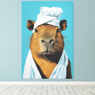 Toile Journée Spa de Capybara