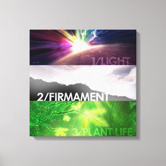 Toile Jours de création 1-3 Canvas Imprimer 18" x 18" (Recto)
