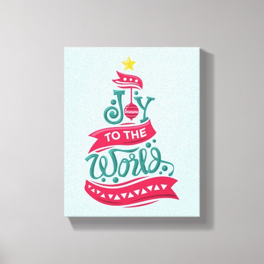 Toile Joy to the World Christmas Citation Typographie (Recto)