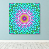 Toile Joyau super Coloré Tone Boho Fractal Mandala (Insitu (Plancher de Bois))