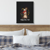 Toile Joyeuse Année Meow, Bonne Année Chat 2023 Fo (Insitu(Chambre))