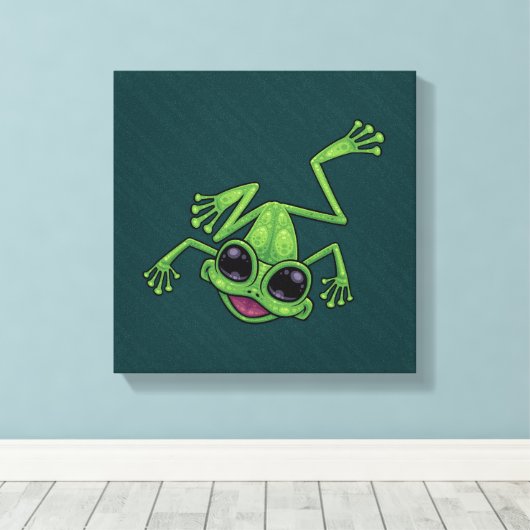 Toile Joyeuse grenouille verte (Insitu (Plancher de Bois))