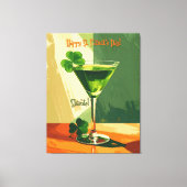 Toile Joyeuse Saint-Patrick Shamrock Martini  (Recto)