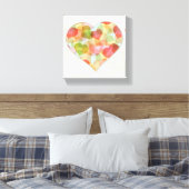 Toile Joyeuse Saint Valentin aux coeurs colorés (Insitu(Chambre))