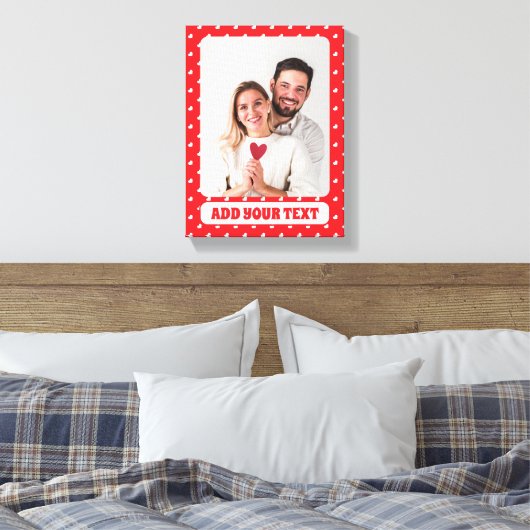 Toile Joyeuse Saint-Valentin Moderne Motif d'Amour (Insitu(Chambre))