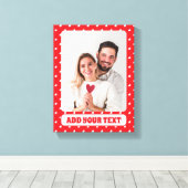 Toile Joyeuse Saint-Valentin Moderne Motif d'Amour (Insitu (Plancher de Bois))