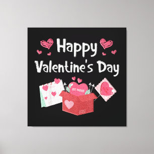 Toile Joyeuse Saint-Valentin Sois Mienne Cœurs Mignons