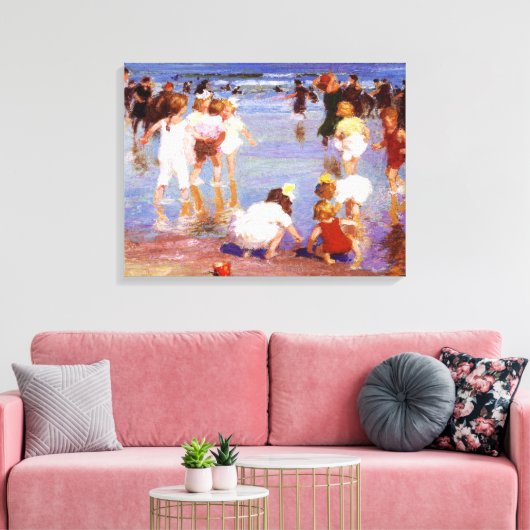 Toile Joyeuses journées à la plage (par E.H. Potthast) (Insitu(Salon))